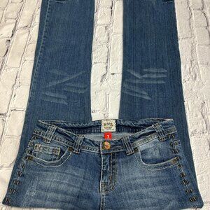 Freestyle Revolution Low Rise Ink Blue Jeans | Women's Size 7